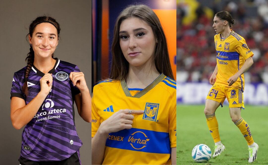 Silvana, Tatiana y Marcelo Flores con sus equipos de México / FOTOS: Instagram @floressilvana, @clubtigresfemenil y @10marceloflores