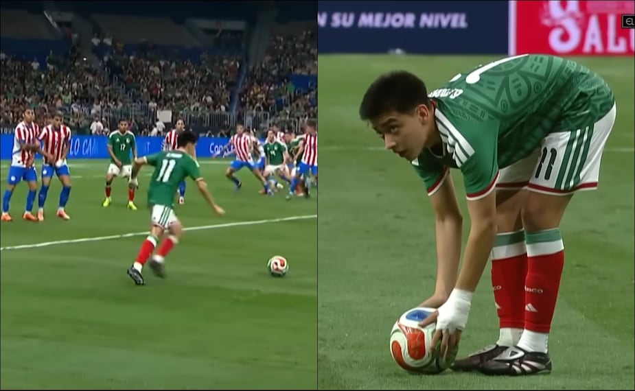 Así fue el cobro de Gilberto Mora con el que casi marca un golazo. FOTO: Capturas