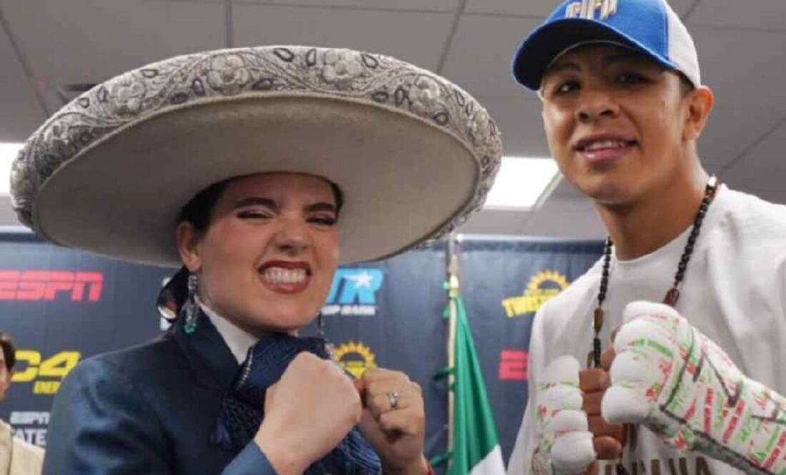 Camila Fernández se sacó la espina en la pelea de Jaime Munguía de su error en la Himno Nacional con el Canelo Álvarez. Foto: Especial