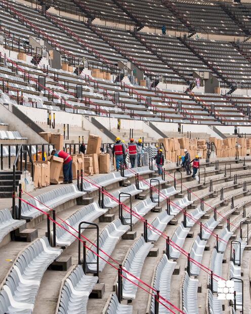 El Coloso de Santa Úrsula continúa con los trabajos de remodelación. FOTO: @MexicoCity26