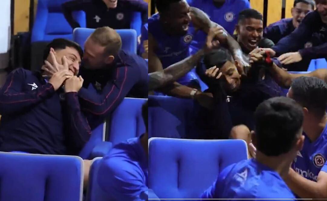 Alexis Gutiérrez y Ángel Sepúlveda fueron felicitados por sus compañeros de Cruz Azul al saber de su convocatoria a Selección Mexicana. Foto: Especial