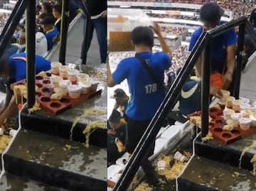 Vendedor de sopas instantáneas en el Estadio Azteca es víctima de “Mi Primera Chamba”