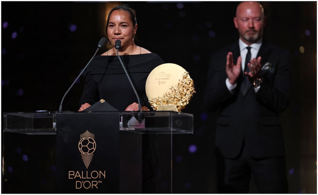Charlyn Corral en el Balón de Oro Foto: AFP