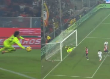 Guillermo Ochoa realizó dos atajadas extraordinarias, pero no fueron suficiente para evitar la derrota del Salernitana