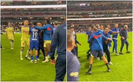 América vs Cruz Azul: Jonathan 'Cabecita' Rodríguez agredió a auxiliar de Anselmi en bronca al final