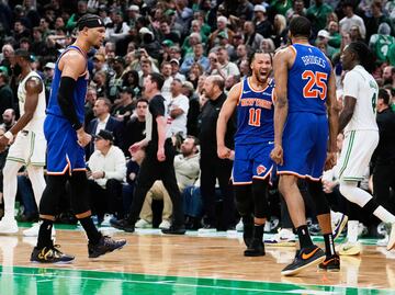 NBA: Los Knicks sorprenden a Celtics y ganan el primer juego de las semifinales del Este en tiempo extra