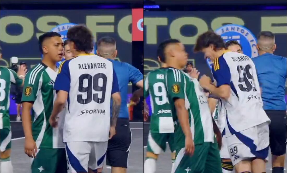 Así se vivió el tremendo cabezazo de un jugador del West Santos en la Kings League Américas. FOTO: Capturas