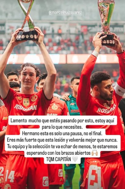 Este es el mensaje que Alexis Vega le dedicó a Marcel Ruiz - Foto: @alexisvega.9 en Instagram