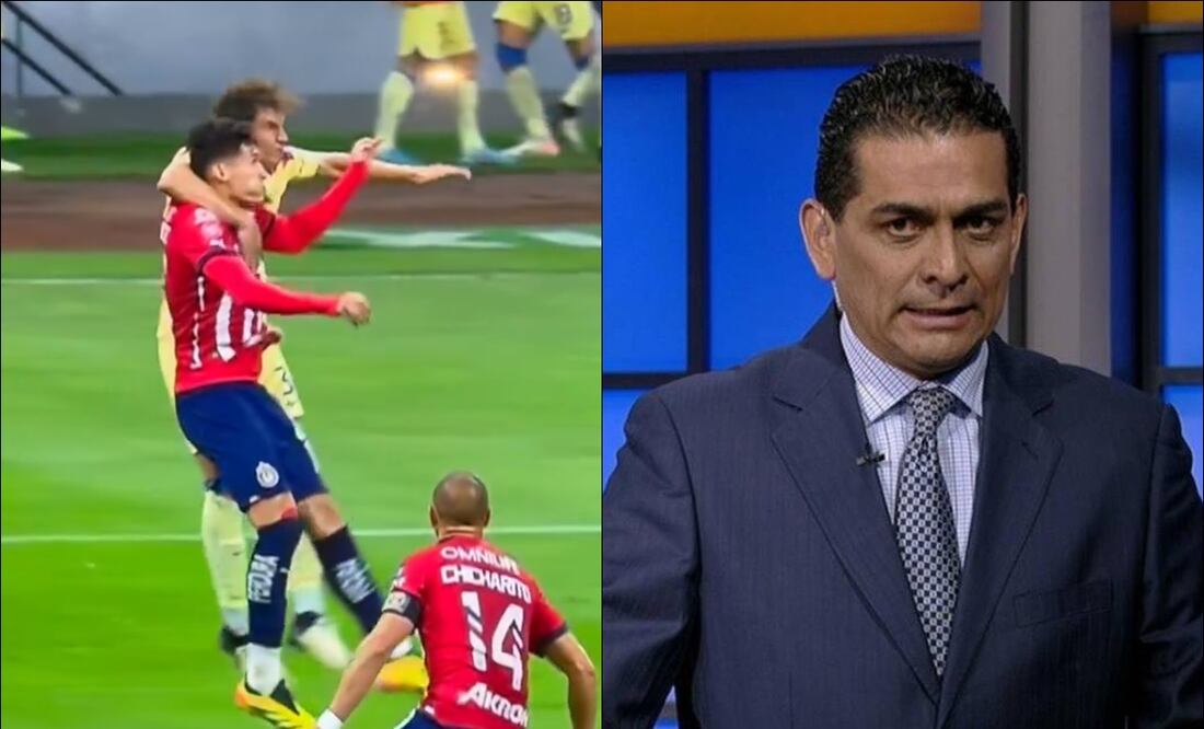 Felipe Ramos Rizo dio su punto de vista sobre la jugada de Igor Lichnovsky. FOTO: Capturas