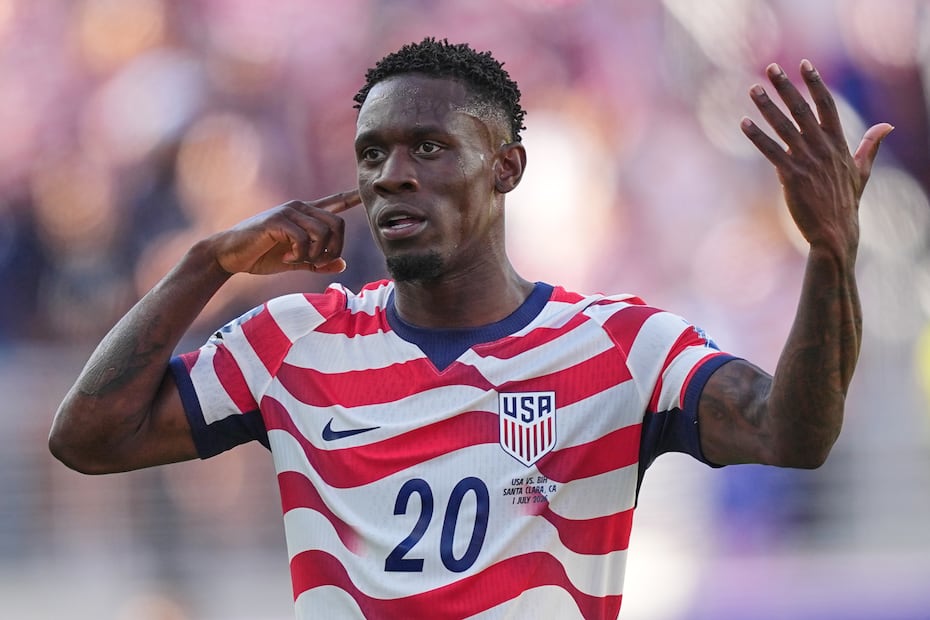 Folarin Balogun con la selección de Estados Unidos, durante el Mundial de 2026 - Foto: AP