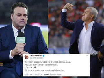 David Faitelson tuvo la indiscreción de publicar el número telefónico del Vasco Aguirre en redes sociales