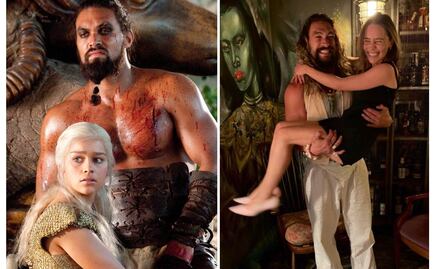 El reencuentro de Khaleesi (Emilia Clarke) y Khal Drogo (Jason Momoa)