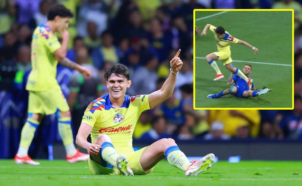 Israel Reyes negó que haya fingido la falta en el penalti que le dio el título al América sobre Cruz Azul. Foto: Imago7