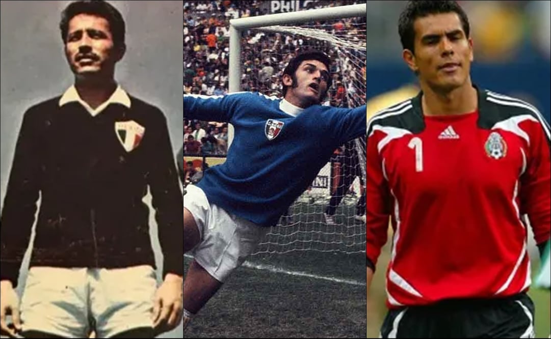 Jaime Gómez, Nacho Calderón y Oswaldo Sánchez fueron algunos porteros de Chivas que defendieron el marco del Tri en las justas mundialistas. FOTO: Especiales