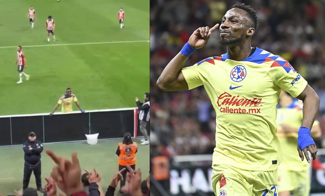 Julián Quiñones recibió ataques racistas de parte de la barra del Guadalajara. Foto: Especial