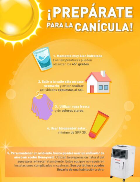 5 recomendaciones para sobrevivir a la canícula