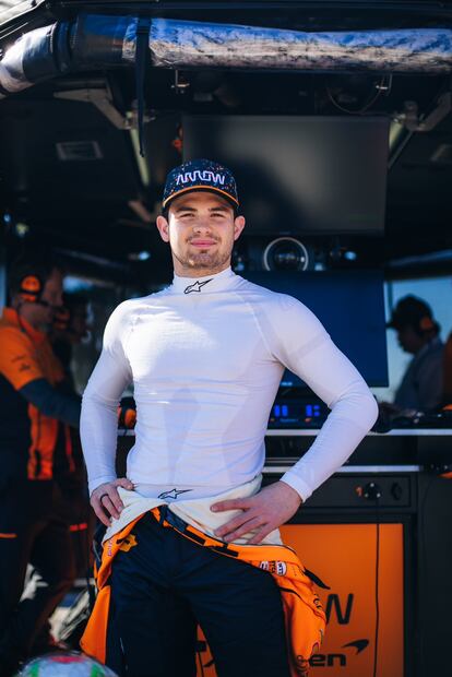 Patricio O'Ward, durante una competencia de la IndyCar. FOTO: @PatricioOWard
