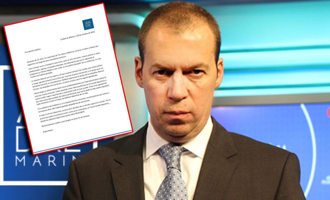 André Marín aseguró que lo echaron de Fox Sports y no lo dejaron despedirse. Foto: Especial