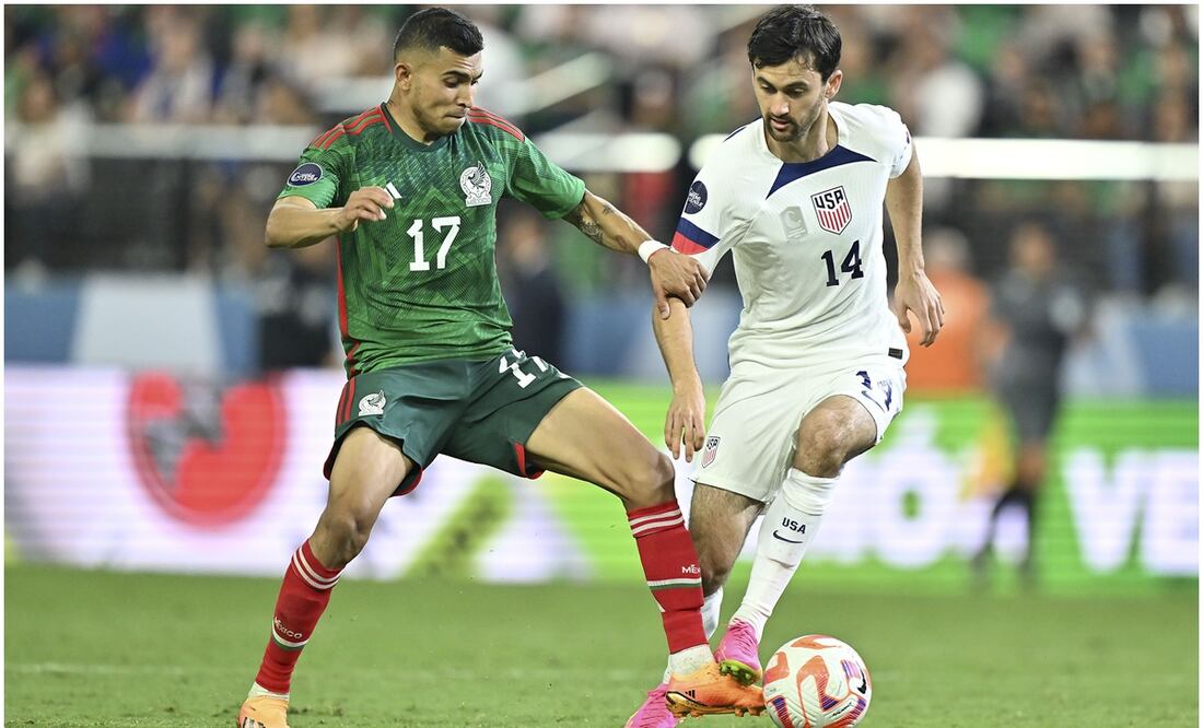 Orbelín Pineda enfrentando a Estados Unidos / FOTO: Imago7