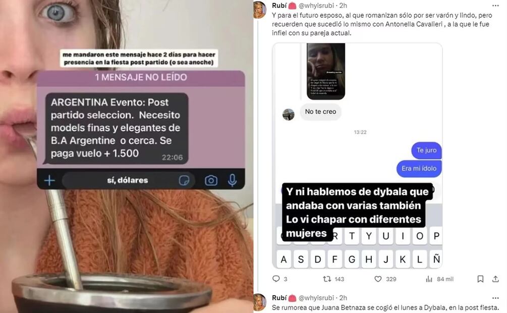 Posteos que dejan mal parado a Dybala. Fuente: Instagram @carmelacastroruiz