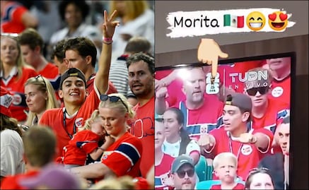 Gilberto Mora se sumó al festejo vikingo de Noruega durante el duelo ante Inglaterra