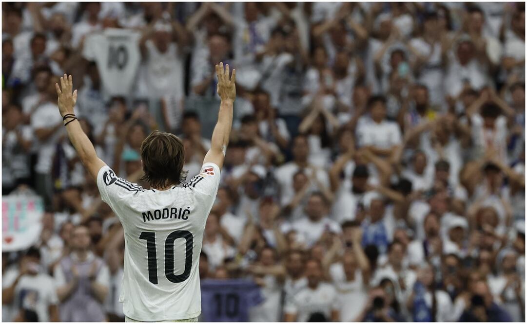 Luka Modric se despidió del Santiago Bernabéu Foto: EFE
