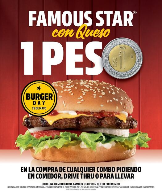 Día de la Hamburguesa: Las súper ofertas de Carl's Jr, Burger King y JJ Burgers