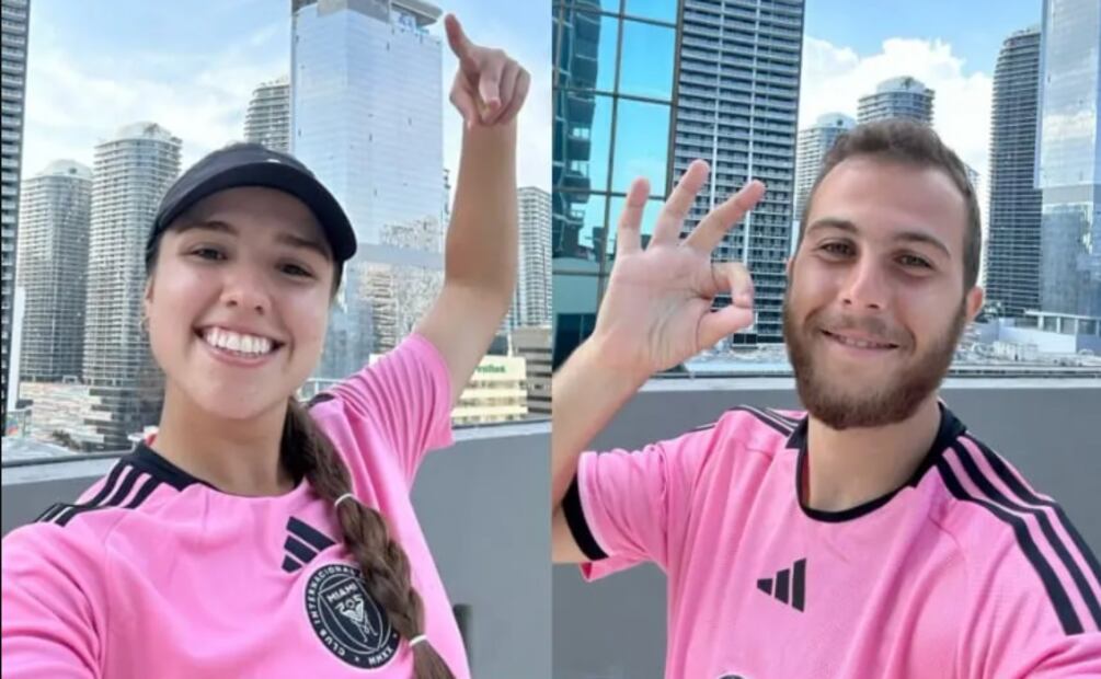 Tenistas lucen la camiseta de Lionel Messi con el Inter Miami / Foto: Especiales