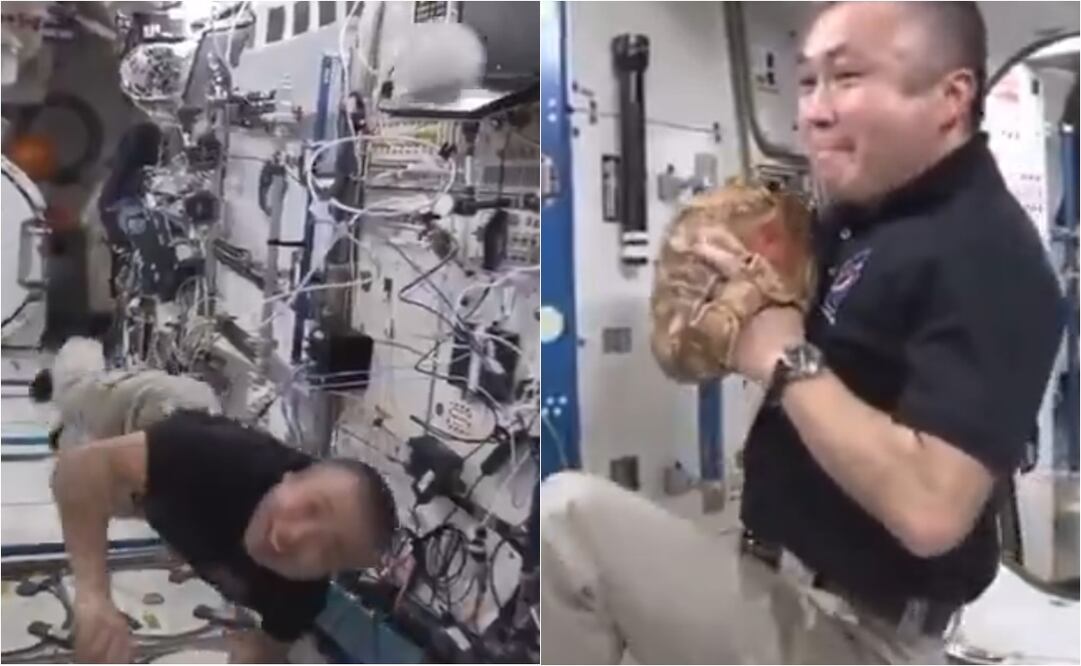 FOTO: Koichi Wakata, astronauta japones juega beisbol en el espacio