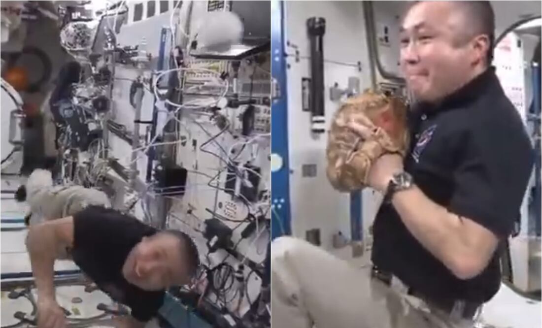 FOTO: Koichi Wakata, astronauta japones juega beisbol en el espacio