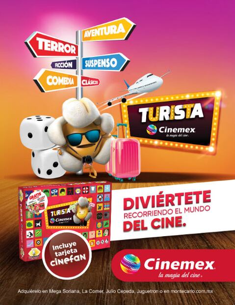 Turista Cinemex, el clásico juego de mesa pero esta vez con lo mejor del cine