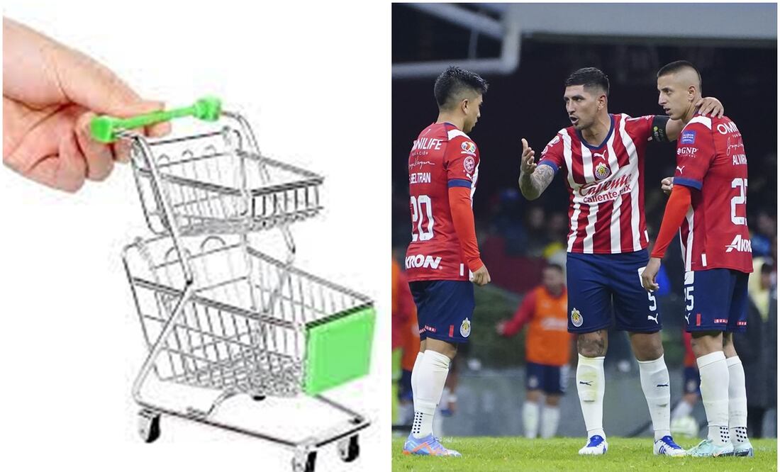 Carrito miniatura y Alvarado, Guzmán y Beltrán con Chivas / FOTO: Especial e Imago7
