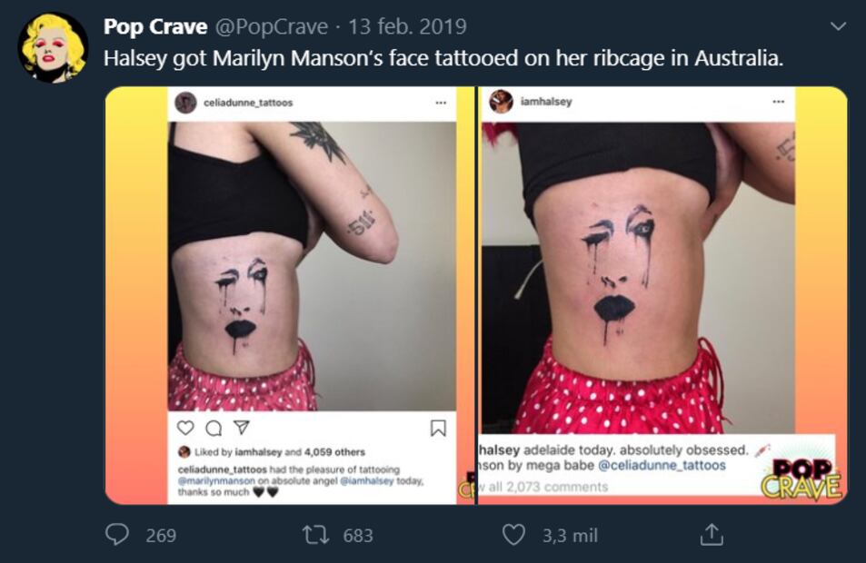 10 famosos que se tatuaron a otras celebridades