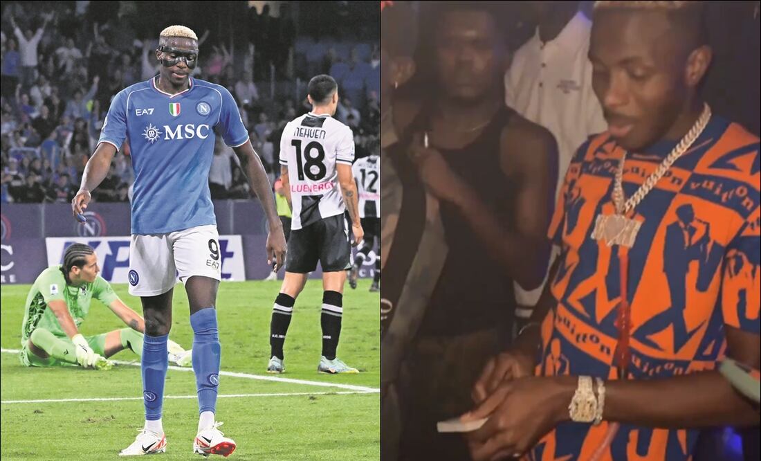 Victor Osimhen festejó lanzando billetes en una discoteca / Foto: Especiales