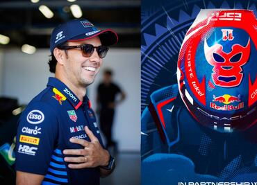 Checo Pérez presentó el casco inspirado en la lucha libre que usará en el GP de México 2024