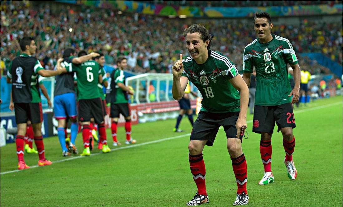 Andrés Guardado celebra el segundo gol de México ante Croacia en Brasil 2014 | FOTO: Imago7