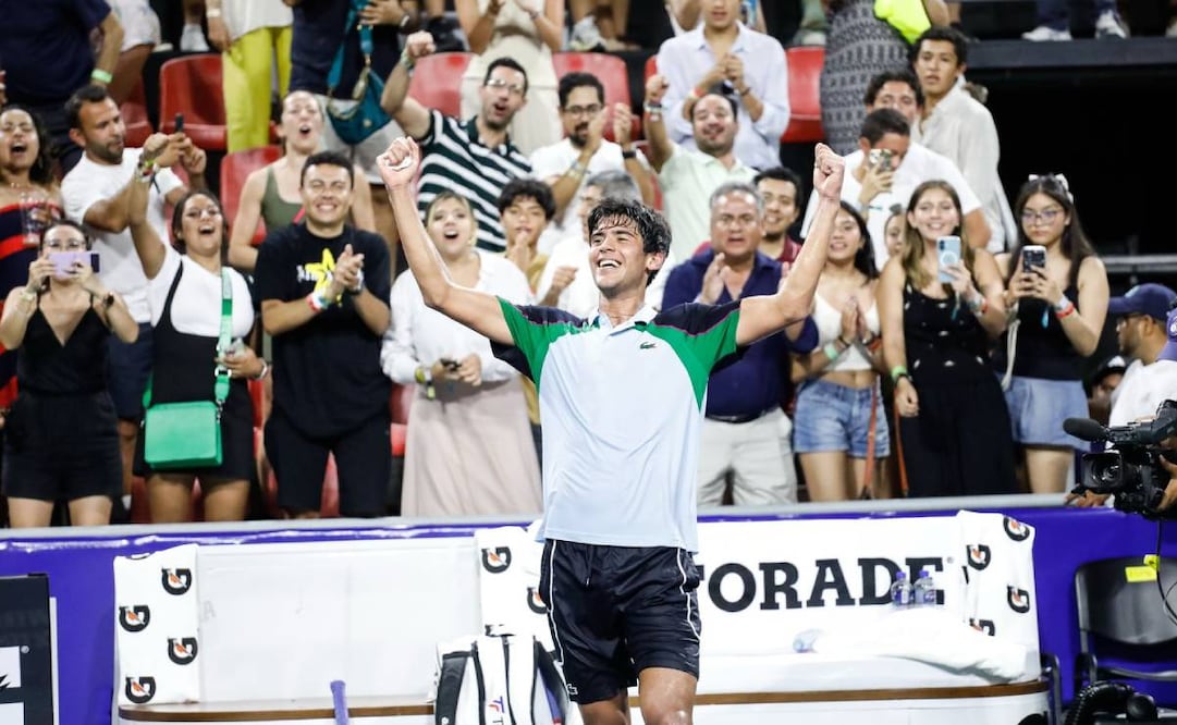 La única raqueta tricolor en el Cuadro Principal de la edición XXXII del AMT. Foto: Esteban Torreblanca - EL UNIVERSAL.