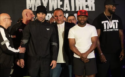 ¡Subieron a la báscula! La pelea entre Mayweather y John Gotti III será con 10 kg de diferencia