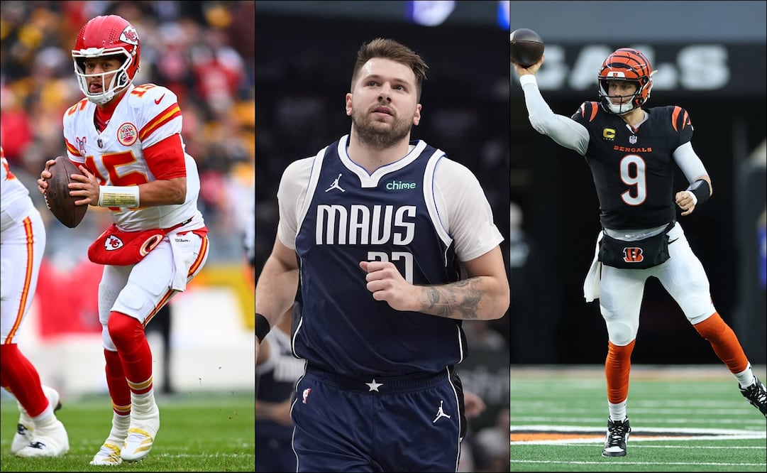 Patrick Mahomes, Luka Doncic y Joe Burrow han sido víctimas de las redes criminales. FOTOS: Agencias