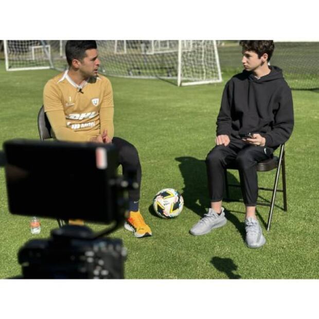 André Marín Jr. ya ha realizado varias entrevistas para TUDN. Foto: Especial