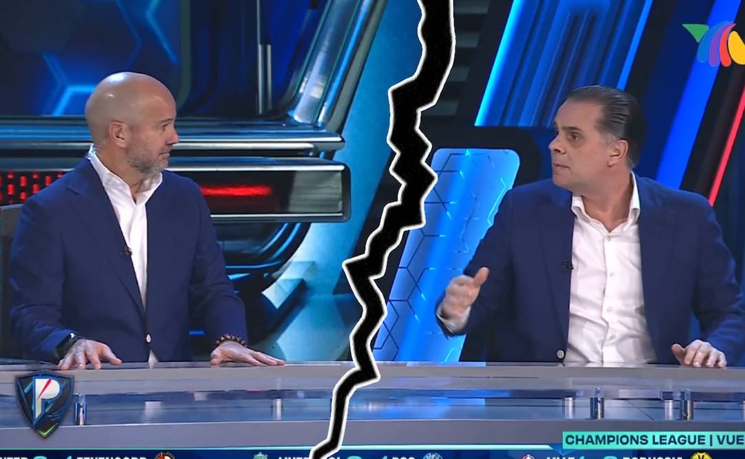 Luis García y Christian Martinoli vivieron un momento de tensión en pleno programa de 'Los Protagonistas'. FOTO: Captura