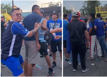 VIDEO: Afición de Cruz Azul protagoniza pleito previo al partido frente al Puebla