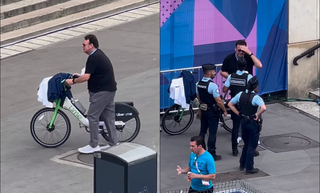 David Faitelson fue 'detenido' en la sede olímpica. FOTO: Capturas