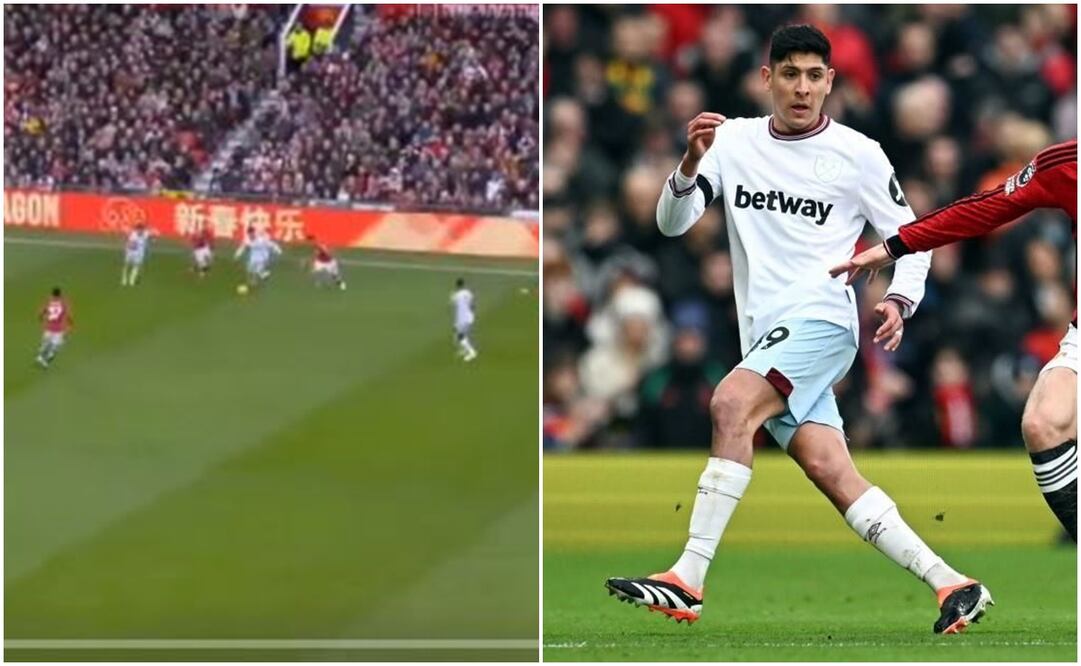 Edson Álvarez en Old Trafford jugando ante el Manchester United - Foto: Especial / AFP