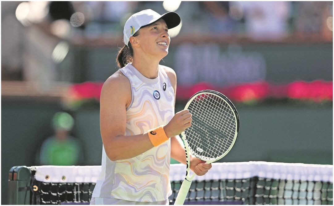Iga Swiatek en Indian Wells / FOTO: Getty via AFP
