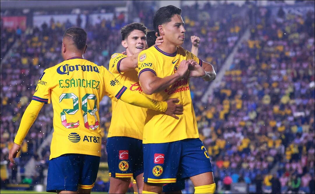 Ramón Juárez celebra el gol de la victoria americanista. FOTO: Imago7
