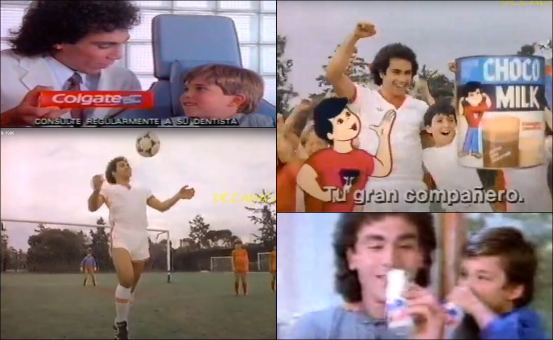 Así eran los comerciales de Hugo Sánchez en su mejor momento como futbolista. FOTOS: Capturas
