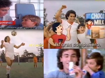 Así eran los comerciales en los que aparecía Hugo Sánchez en su mejor momento como futbolista