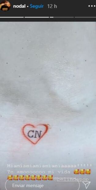 Los tatuajes que Christian Nodal se hizo por amor a Belinda