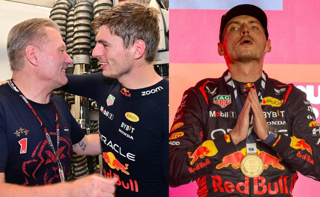 Max Verstappen fue golpeado en las enseñanzas de su padre, Jos. Foto: AFP